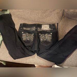 Barely worn dark blue miss me jeans